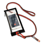 Squids 3100F(x) Tool Lanyard with Aluminum Carabiner + Loop, 10 lb Max Working Capacity, 38" to 48" Long, Orange/Gray