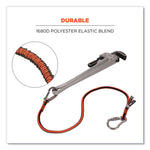 Squids 3111F(x) Tool Lanyard with Stainless Steel Carabiners,15 lb Max Working Capacity, 38" to 48" Long, Orange/Gray