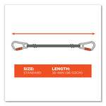 Squids 3111F(x) Tool Lanyard with Stainless Steel Carabiners,15 lb Max Working Capacity, 38" to 48" Long, Orange/Gray