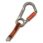 Squids 3118F(x) Tool Lanyards with Locking Aluminum Carabiners, 15 lb Working Capacity, 38" to 48" Long, Orange/Gray