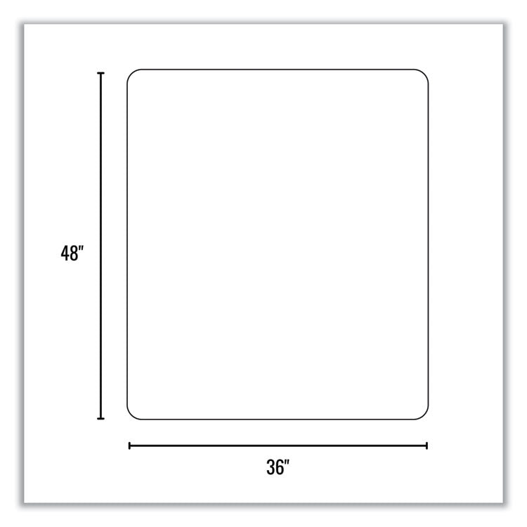 Trendsetter Chair Mat for Hard Floors, 36 x 48, Pewter