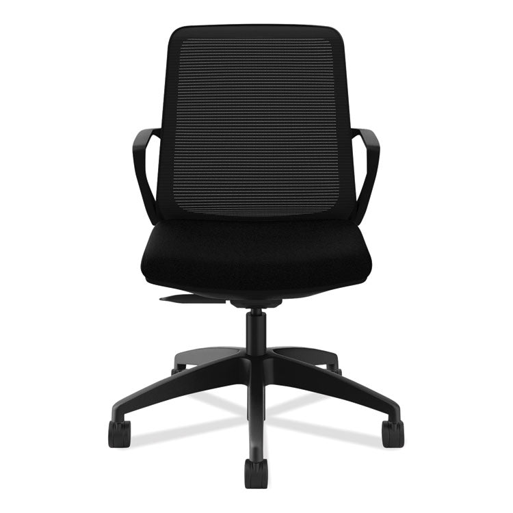 Cliq Office Chair, Supports Up to 300 lb, 17" to 22" Seat Height, Black Seat, Black Back, Black Base