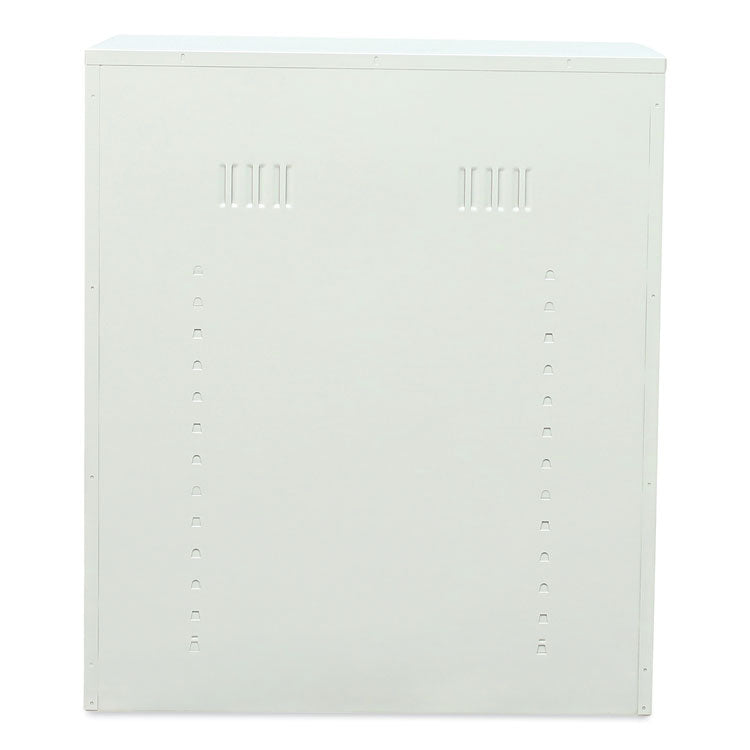 Assembled 42" High Heavy-Duty Welded Storage Cabinet, Two Adjustable Shelves, 36w X 18d, Putty