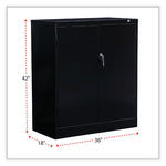 Standard Assembled Storage Cabinet, 36w x 18d x 42h, Black