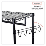Wire Shelving Garment Rack, 30 Garments, 36w X 18d X 75h, Black