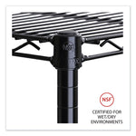 Industrial Wire Shelving Extra Wire Shelves, 36w X 18d, Black, 2 Shelves/carton