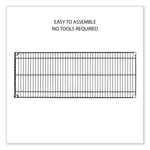 5-Shelf Wire Shelving Kit With Casters And Shelf Liners, 48w X 18d X 72h, Black Anthracite