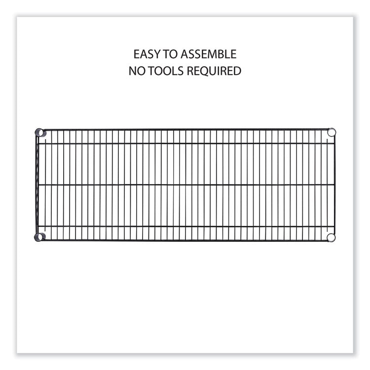 5-Shelf Wire Shelving Kit With Casters And Shelf Liners, 48w X 18d X 72h, Black Anthracite
