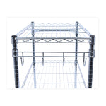 5-Shelf Wire Shelving Kit With Casters And Shelf Liners, 48w X 18d X 72h, Silver