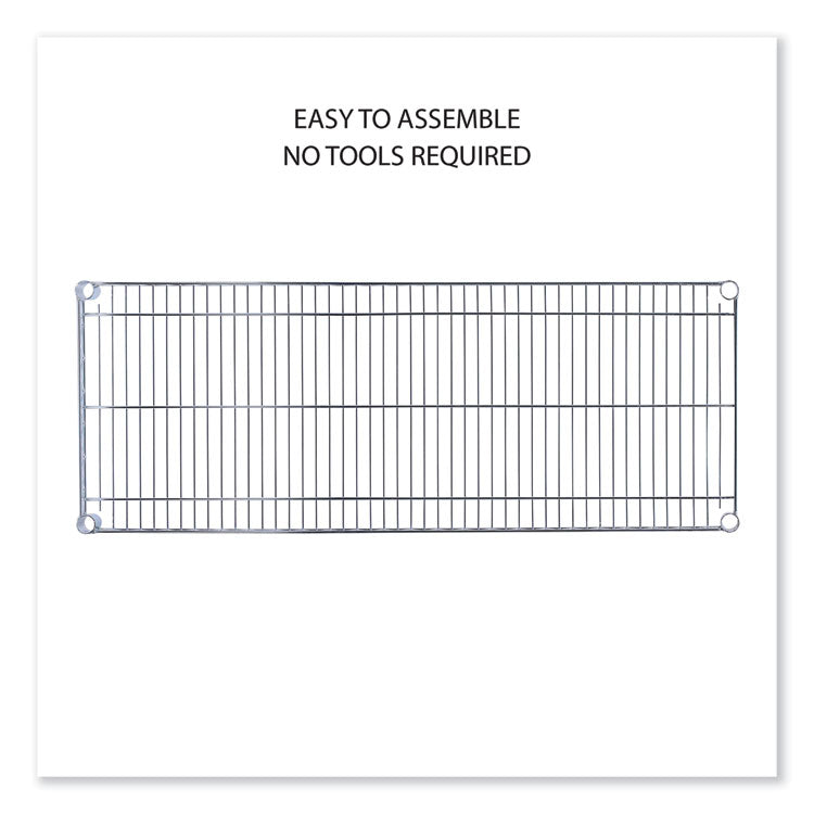 5-Shelf Wire Shelving Kit With Casters And Shelf Liners, 48w X 18d X 72h, Silver