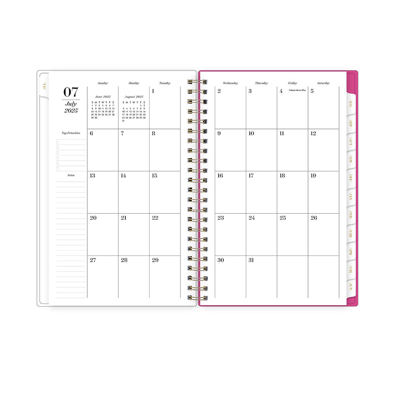 2025-2026 Blue Sky Sincerely Jules Helenora 5" x 8" Academic Weekly & Monthly Planner, Plastic Cover, Multicolored (155329)