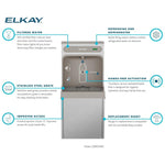Elkay EZH2O 8GPH Surface Mounted Hands Free Bottle Filling Station, Stainless Steel (LZ8WSSSMC)