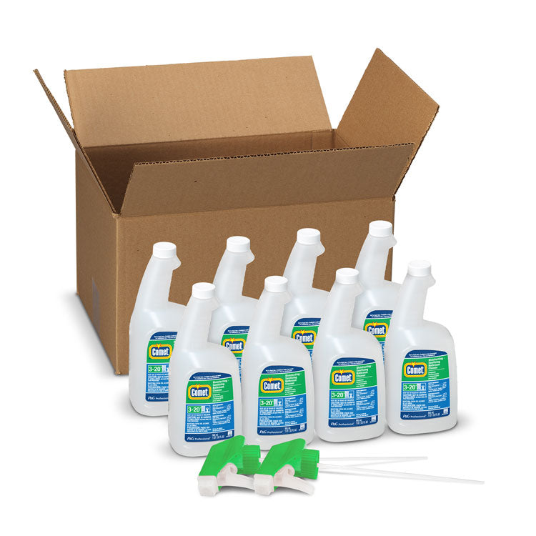 Disinfecting-Sanitizing Bathroom Cleaner, 32 oz Bottles, 8 Bottles and 2 Trigger Sprayers/Carton