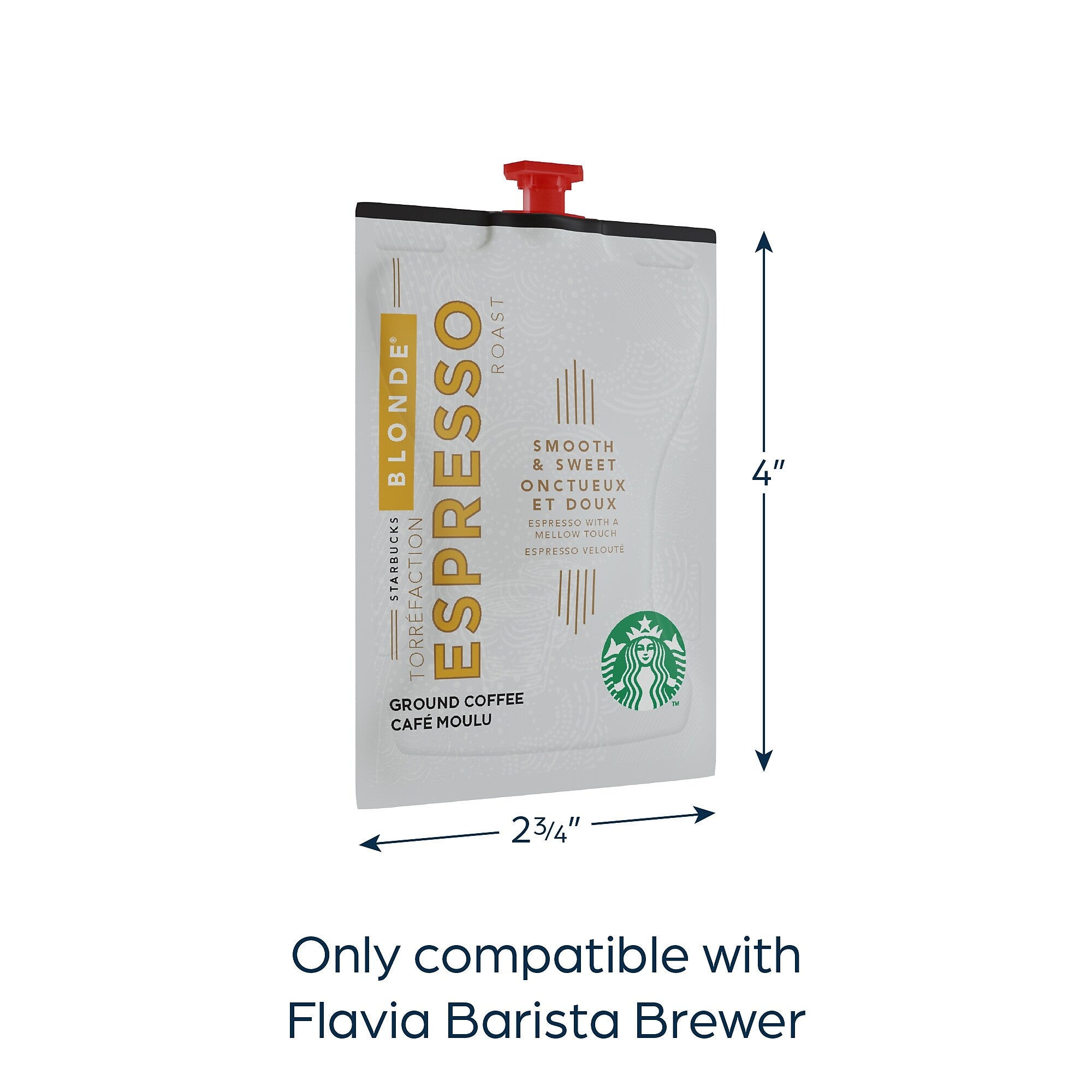 Starbucks Blonde Espresso Coffee Flavia Freshpacks, Espresso Roast, 72/Carton (MDR00219)