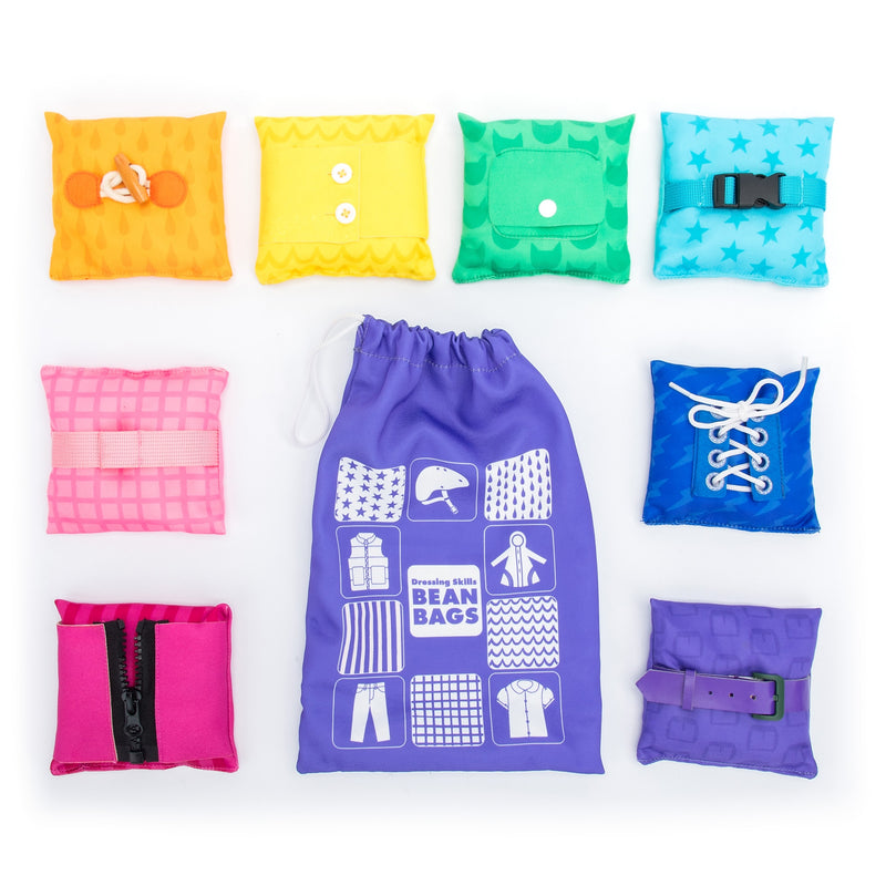 Educational Insights Dressing Skills Bean Bags, Multicolored (3102)