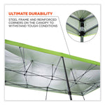 Shax 6015 Heavy-Duty Pop-Up Tent, Single Skin, 10 ft x 20 ft, Polyester/Steel, Lime