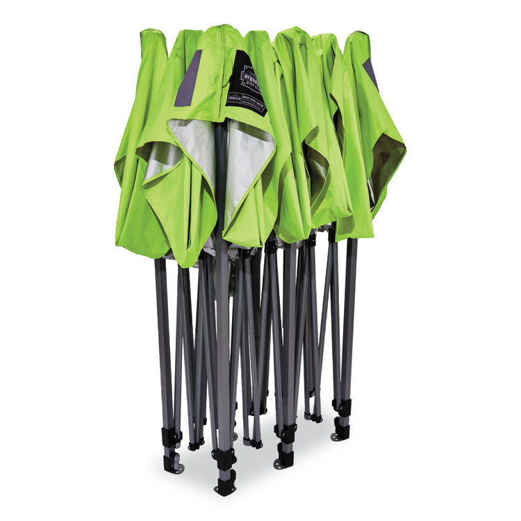 Shax 6015 Heavy-Duty Pop-Up Tent, Single Skin, 10 ft x 20 ft, Polyester/Steel, Lime