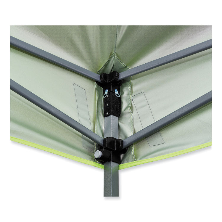 Shax 6015 Heavy-Duty Pop-Up Tent, Single Skin, 10 ft x 20 ft, Polyester/Steel, Lime