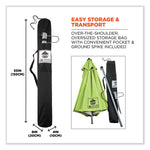Shax 6100 Lightweight Work Umbrella, 90" Span, 92.4" Long, Lime Canopy