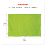 Shax 6096 Pop-Up Tent Sidewall with Zipper, Single Skin, 10 ft x 10 ft, Polyester, Lime