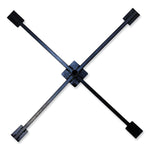 Shax 6190 Umbrella Stand, 1.65" Cylinder with Set Screw Clamp, Metal, 48 x 48 x 10, Black