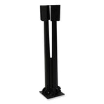 Shax 6190 Umbrella Stand, 1.65" Cylinder with Set Screw Clamp, Metal, 48 x 48 x 10, Black