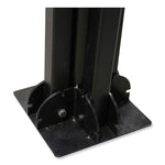 Shax 6190 Umbrella Stand, 1.65" Cylinder with Set Screw Clamp, Metal, 48 x 48 x 10, Black