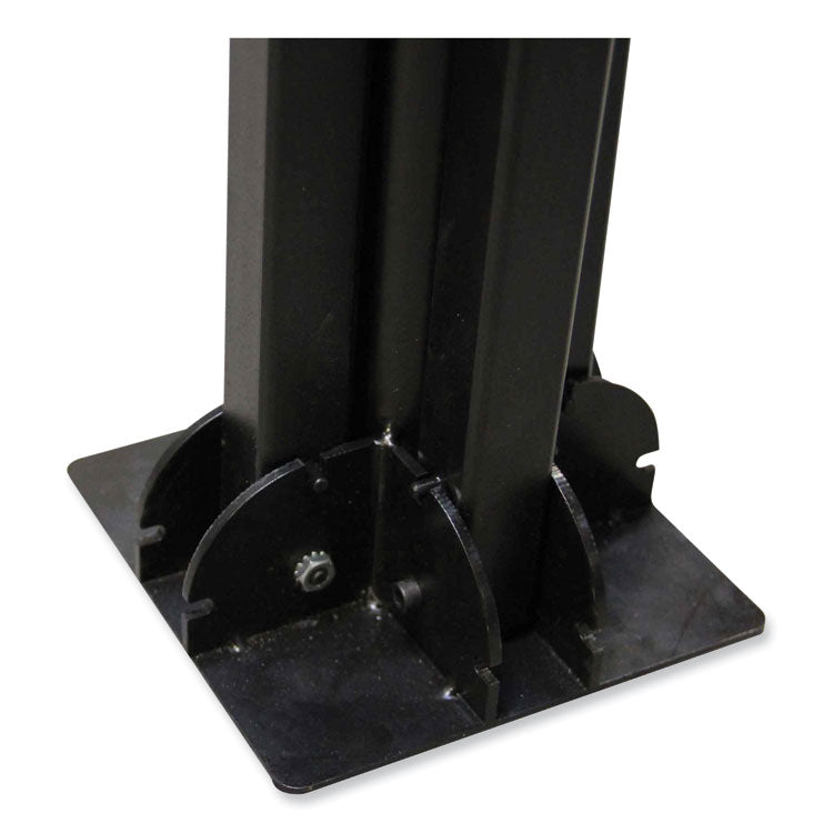 Shax 6190 Umbrella Stand, 1.65" Cylinder with Set Screw Clamp, Metal, 48 x 48 x 10, Black