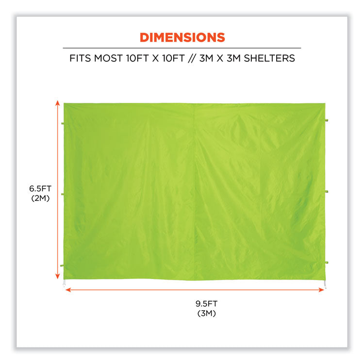 Shax 6098 Pop-Up Tent Sidewall, Single Skin, 10 ft x 10 ft, Polyester, Lime