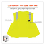 GloWear 8263FRHL Class 2 FR Safety Economy Hook and Loop Vest, Modacrylic Mesh/Cotton, Small/Medium, Lime