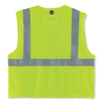 GloWear 8263FRHL Class 2 FR Safety Economy Hook and Loop Vest, Modacrylic Mesh/Cotton, Large/X-Large, Lime