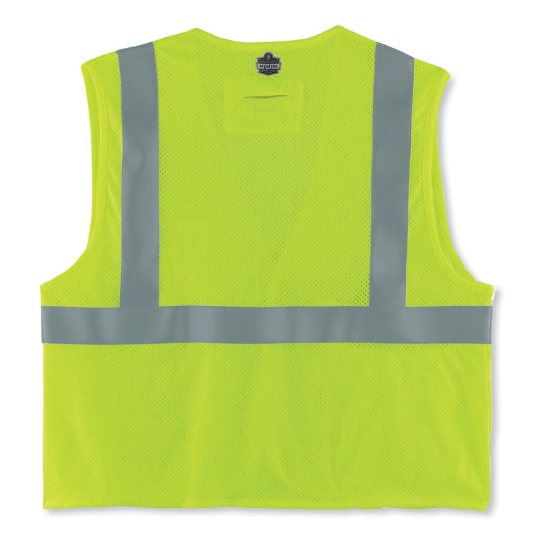 GloWear 8263FRHL Class 2 FR Safety Economy Hook and Loop Vest, Modacrylic Mesh/Cotton, Large/X-Large, Lime