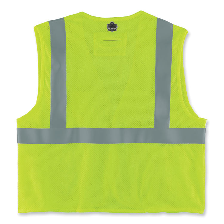 GloWear 8263FRHL Class 2 FR Safety Economy Hook and Loop Vest, Modacrylic Mesh/Cotton, 2X-Large/3X-Large, Lime