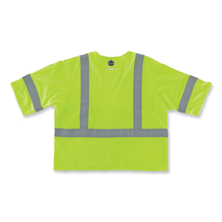 GloWear 8356FRHL Class 3 FR Hook and Loop Safety Vest with Sleeves, Modacrylic, Small/Medium, Lime