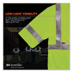 GloWear 8356FRHL Class 3 FR Hook and Loop Safety Vest with Sleeves, Modacrylic, Small/Medium, Lime