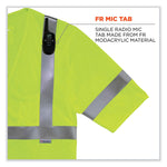 GloWear 8356FRHL Class 3 FR Hook and Loop Safety Vest with Sleeves, Modacrylic, Small/Medium, Lime