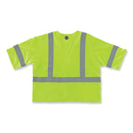 GloWear 8356FRHL Class 3 FR Hook and Loop Safety Vest with Sleeves, Modacrylic, Large/X-Large, Lime