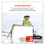GloWear 8356FRHL Class 3 FR Hook and Loop Safety Vest with Sleeves, Modacrylic, Large/X-Large, Lime