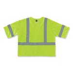 GloWear 8356FRHL Class 3 FR Hook and Loop Safety Vest with Sleeves, Modacrylic, 2X-Large/3X-Large, Lime
