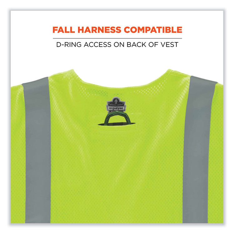 GloWear 8356FRHL Class 3 FR Hook and Loop Safety Vest with Sleeves, Modacrylic, 4X-Large/5X-Large, Lime