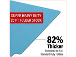 Medical Arts Press Heavy Duty End Tab File Folder, Straight Cut, Letter Size, Dark Blue, 40/Box (S-09459-DBL)