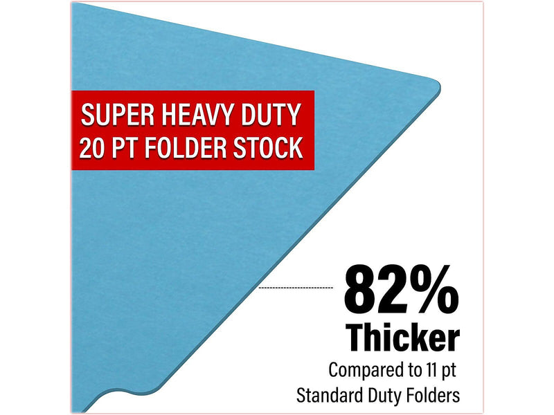Medical Arts Press Heavy Duty End Tab File Folder, Straight Cut, Letter Size, Dark Blue, 40/Box (S-09459-DBL)