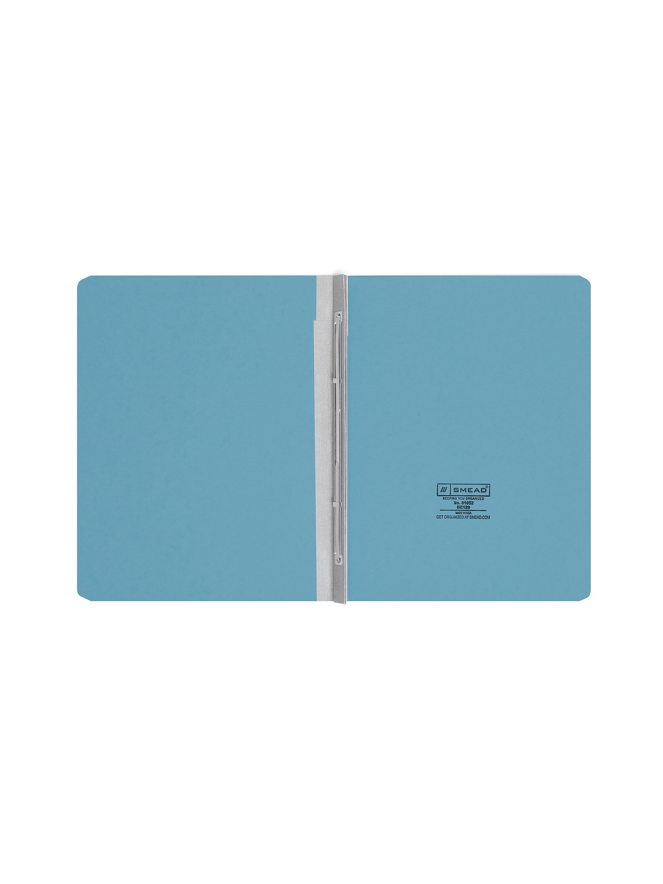 Smead Premium Pressboard 2-Prong Report Cover, Letter Size, Blue (81052)