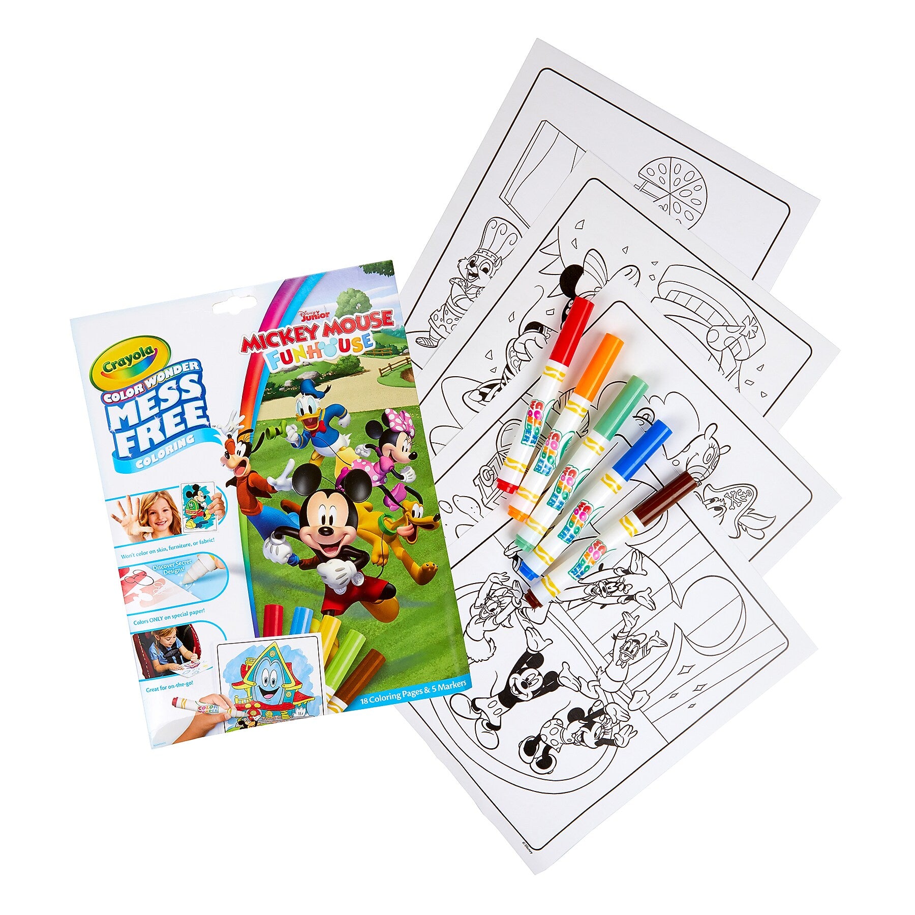Crayola Color Wonder: Mickey Coloring Book, 18 Pages, 2 Sets/Bundle (BIN757006-2)