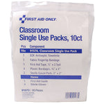 First Aid Only Classroom Single Use Kits, 95 Pieces, 12 Packs/Carton (91573)