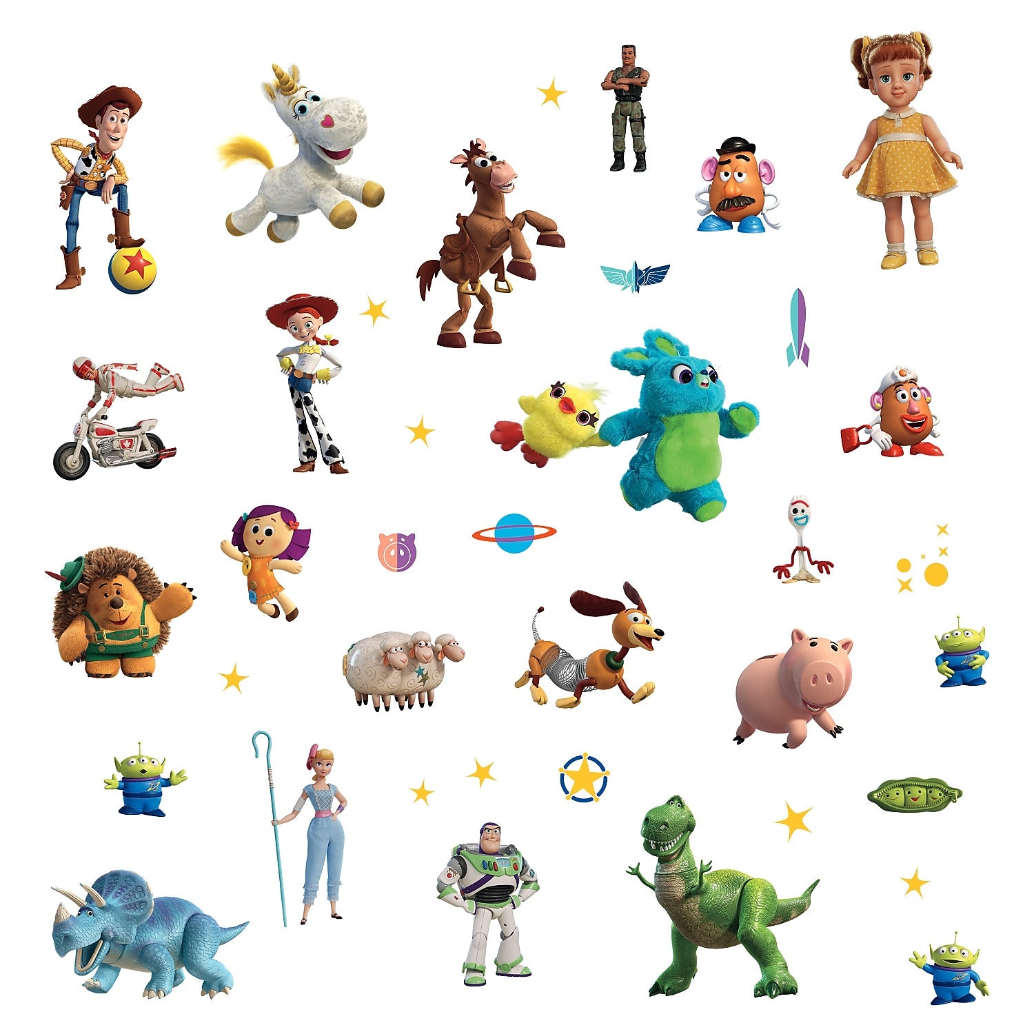York Wallcoverings Toy Story 4 Children's Decals, Music, Movies & TV (RMK4008SCS)