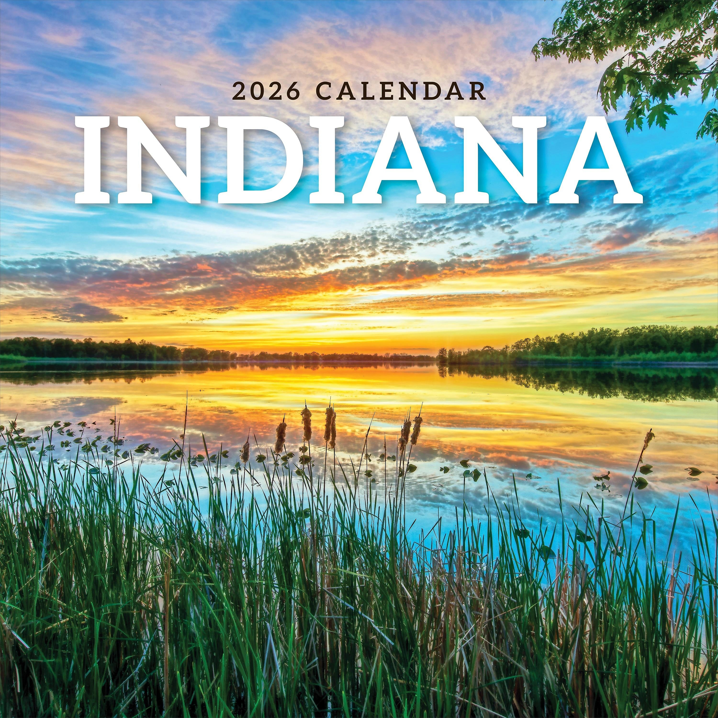 2026 TF Publishing Indiana 12" x 12" Monthly Wall Calendar, Multi (26-1038)
