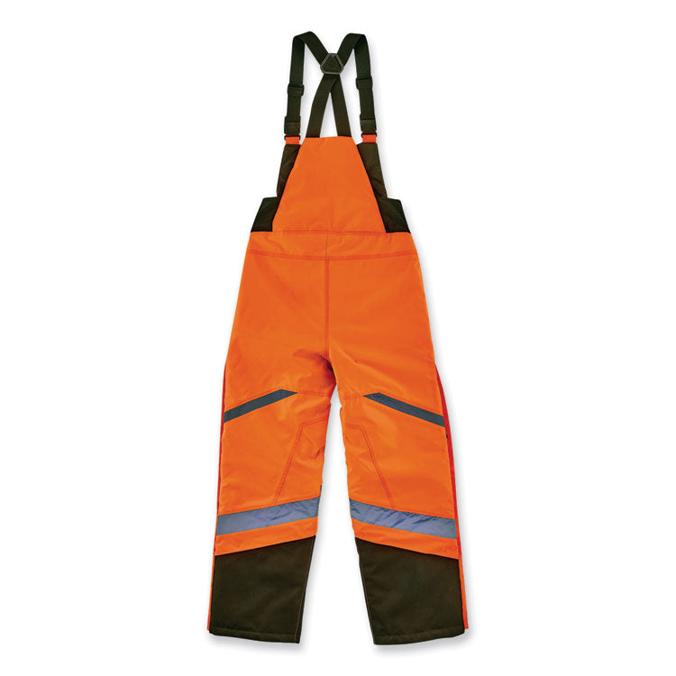 GloWear 8928 Class E Hi-Vis Insulated Bibs, Small, Orange