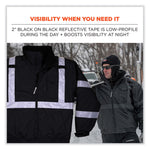 GloWear 8377EV Non-Certified Hi-Vis Quilted Bomber Jacket, Black, Medium