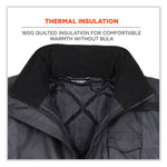 GloWear 8377EV Non-Certified Hi-Vis Quilted Bomber Jacket, Black, Medium